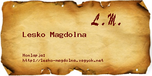 Lesko Magdolna névjegykártya